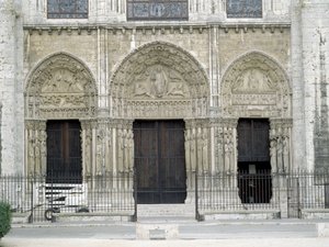Katedrála v Chartres. od School French