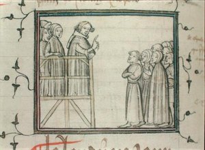 Charles V (1338-80) Moudré kázání v Les Halles, Paříž, v roce 1364 od School French