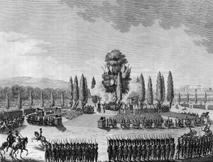 Francouzská revoluce: Republikánský fete des victoires au champs de mars v Paříži na 10. Prairial An IV (29. května od School French