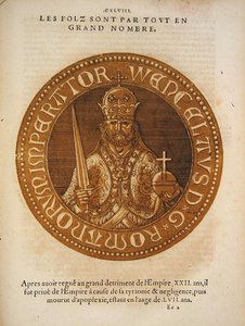 Císař Svaté říše římské Václav český (barva lito) od School French
