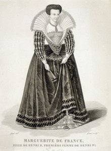 Portrét Markéty z Valois, známé jako královna Margot (1553-1615), královna Navarra, první manželka Jindřicha IV.