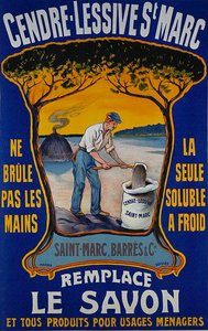 Plakát na prací prášek Saint-Marc Barres (barva lito) od School French