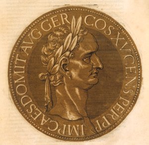 Císař Domitianus (barevné lito) od School French