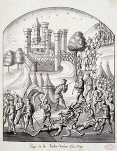 Obléhání Roche-Derrien v roce 1349 od School French