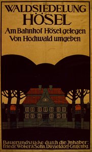 Waldsiedlung Hotel Advertisement v němčině, kolem roku 1890 (plakát) od School German