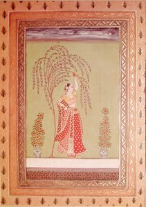 Žena pod stromem (kvaš na papíře) od School Indian
