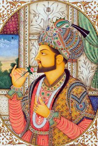 Miniatura Malba Mughul císař Shah Jahan Indie Asie