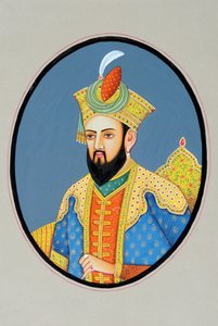 Miniatura mughalského císaře Babura od School Indian