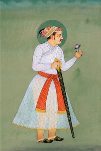 Miniatura mughalského císaře Džahángíra od School Indian