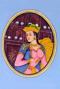 Miniaturní malba královny Mumtaj Mahal Indie Asie od School Indian