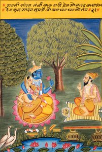 Miniaturní malba na papíře , Ragini Sarang, škola Nathdwara od School Indian