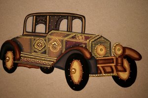Malba starého vzoru královského vozu, Indie od School Indian