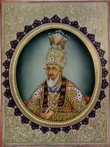 Portrét Bahádúra Šáha II (1775-1862) od School Indian