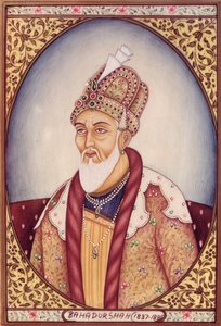 Portrét Bahádúra Šáha II (1775-1862) od School Indian