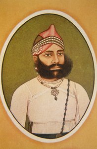 Portrét mahárádži Fateha Singha, Udaipur, Rádžasthán, Indie od School Indian