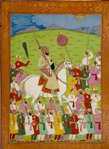 Sultan Akbar a dvůr Shah Alem. Indické a perské miniatury v „Dějinách Indie od Tamertante po Orangreyb““ od Niccolo Manucciho (1638-1717). BN, Paříž.