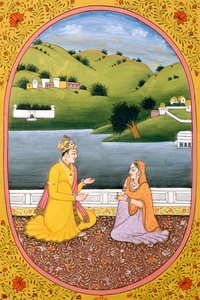 Rok Kalendář Obrázek a malba pro hinduistický měsíc Kartik, Indie od School Indian