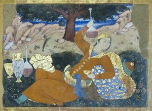 Tuoreena Chehel Sotoun Palacessa, Esfahanissa, Iranissa