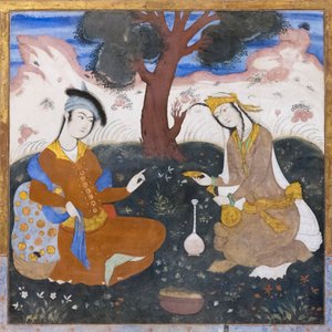 Tuoreena Chehel Sotoun Palacessa, Esfahanissa, Iranissa