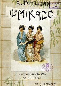 Skóre ""Mikado"" od Gilberta a Sullivana. Bibl. hudební konzervatoře v Miláně. od School Italian