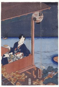 Genji (barevný dřevoryt) od School Japanese