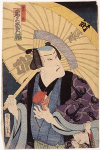 Onoe Kikugoro (barevný dřevoryt) od School Japanese