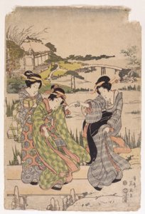 Untitled (Color Woodcut) od School Japanese