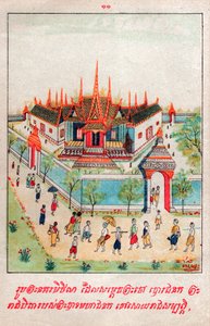 Mahajanaka Jataka. (rytina, cca 1910) od School Laotian