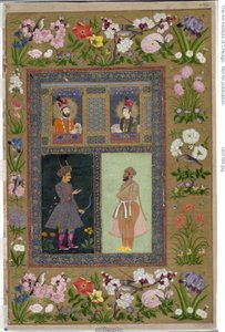 Stránka z Petrohradského alba, od School Mughal