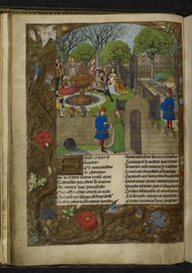 Harley 4425 f. 12v Garden of Pleasure (vellum) od School Netherlandish