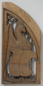 Panel z varhanní skříně, c. 1510-20 (dub se stopami polychromie) od School Netherlandish