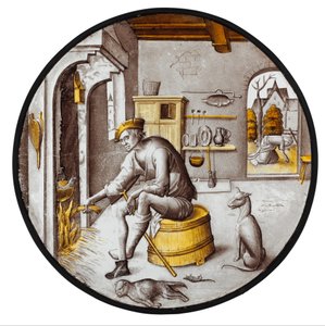 Sorgheloos ("Bezstarostný") v chudobě od School Netherlandish