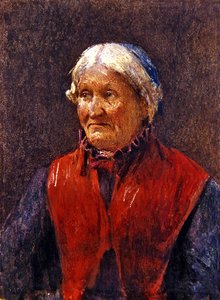 Starší žena (pastel na papíře) od School Newlyn