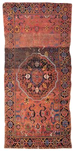 Medailonový koberec, pravděpodobně perský Kurdistán, konec 17. nebo začátek 18. století (vlna a bavlna) od School Persian