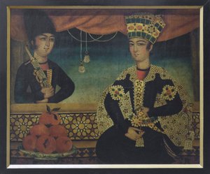 Kádžárovský princ, pravděpodobně Mohammad Sadgeh (olej na plátně)