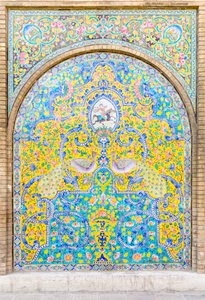 Dlaždice v paláci Golestan, Teherán, Írán (foto)