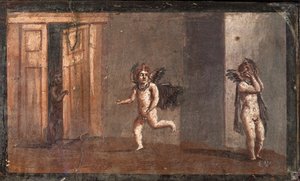 Amorci hrající si na schovávanou, Herculaneum od School Roman
