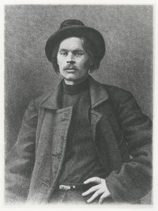 Maxim Gorkij (litho) od School Russian