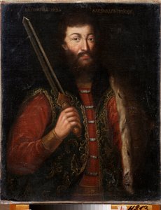 Portrét Alexandra Něvského, knížete Novgorodského, velkovévody vladimirského (1220-1263). Obraz ruského mistra, olej na plátně, po roce 1724. Ruské umění 18. století. Oblastní umělecká galerie, Čeljabinsk (Rusko). od School Russian
