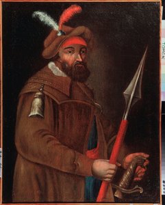 Portrét kozáckého vůdce Jermaka Timofejeviče (narozen mezi 1532 a 1542-1585), dobyvatele Sibiře. Anonymní obraz, olej na plátně, počátek 18. století. Státní muzeum umění, Tomsk (Rusko). od School Russian