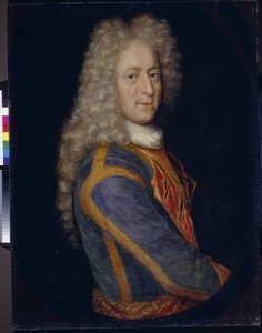 Portrét maršála Ivana Jurijeviče Trubetskoye (1667-1750) (Portrét Ivana Jurijeviče Trubetskoye). Anonymní obraz, olej na plátně od School Russian