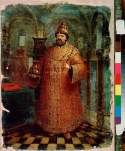Portrét ruského cara Michaela I. (1596-1645). Obraz od ruského mistra, olej na plátně, konec 17. století. Staré tradiční ruské umění. Státní ruské muzeum, Petrohrad. od School Russian
