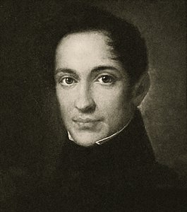 Portrét Alexandra Herzena (litho) od School Russian