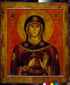 Svatá Juliána Nikomedie (počátek 4. století) (Svatá Juliána) - Ikona novgorodské tradice (Rusko), tempera na dřevě, začátek 13. století - Státní Treťjakovská galerie, Moskva od School Russian