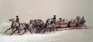 Jízda na sáňkách rodinné ruské školy Alexandra II od School Russian