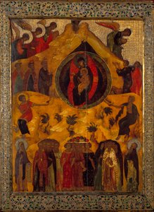 Shromáždění Panny Ruské ikony z roku 1560. Rusko, Monastere Solonsky od School Russian