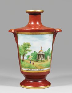 Váza zobrazující záporožského kozáka, kolem roku 1825 (porcelán) od School Russian