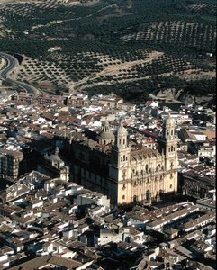 Letecký pohled na katedrálu Jaen (foto) od School Spanish
