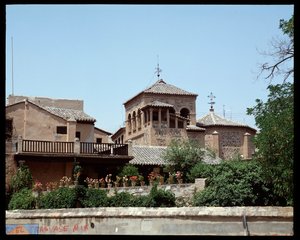 Pohled na dům malíře Dominikose Theotokopoulos dit El Greco od School Spanish
