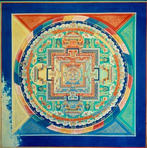 Mandal de Sarvid Vairochana Strop paláce Potala ve Lhase. Tibet